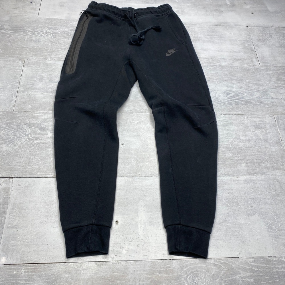 Nike Tech Fleece Joggers Mens Small Black Tapered Sweatpants 805162-010 Active